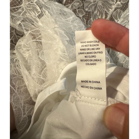 NWT MANIJU Ivory Mini Dress Size Large - Picture 6 of 6